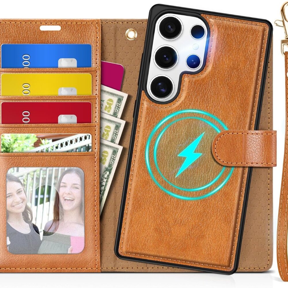 Samsung Galaxy S25 Ultra Wallet Case RFID Blocking Magnetic Detachable Folio - Picture 6 of 12